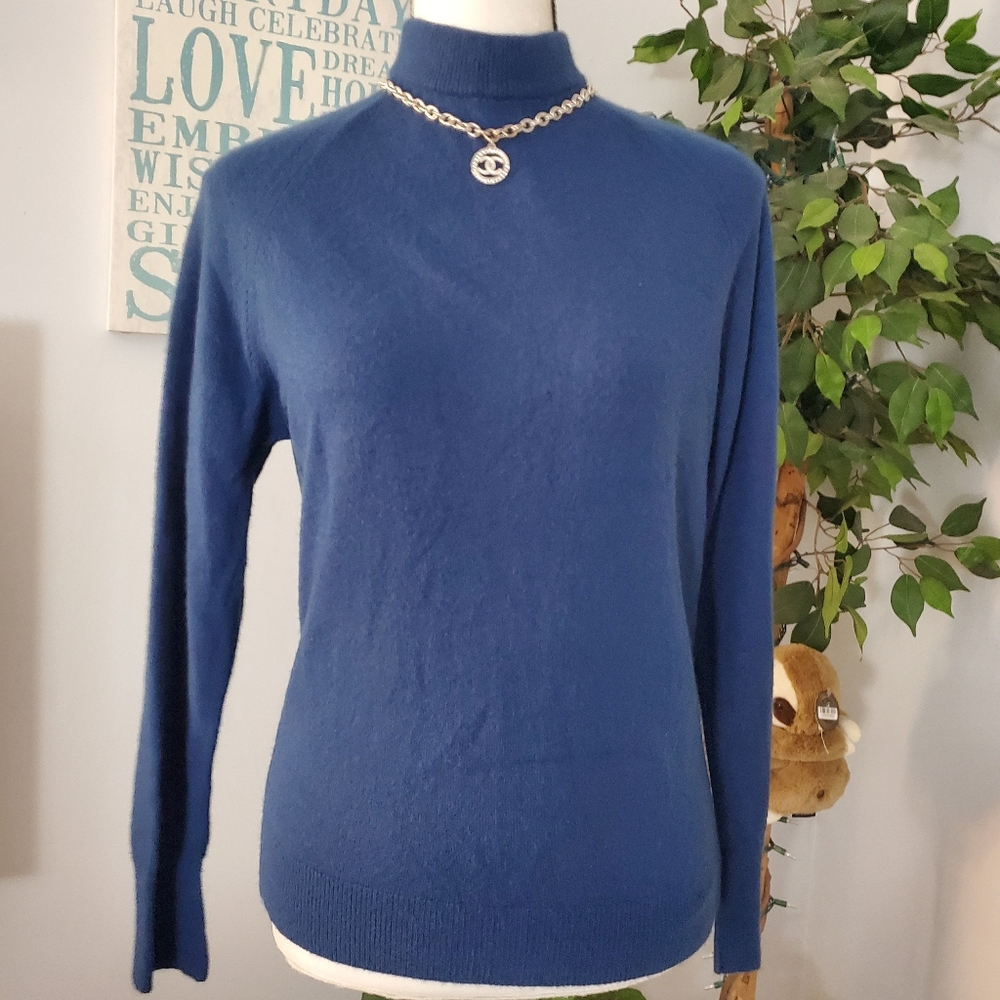 Vintage Orlon 50s 60s Mock Zip Neck Jumper Sweater Mad Men M